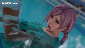 Poster [3D] Elise Pasrah Dilecehkan Invisible Shota Langsung Dikolam Renang – Dead Or Alive